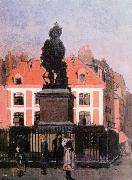 Walter Sickert The Statue of Duquesne, Dieppe oil on canvas